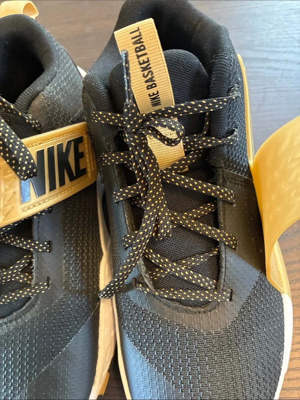 Nike Black and Gold Low-Top Basketball Shoes - Picture 8 of 10